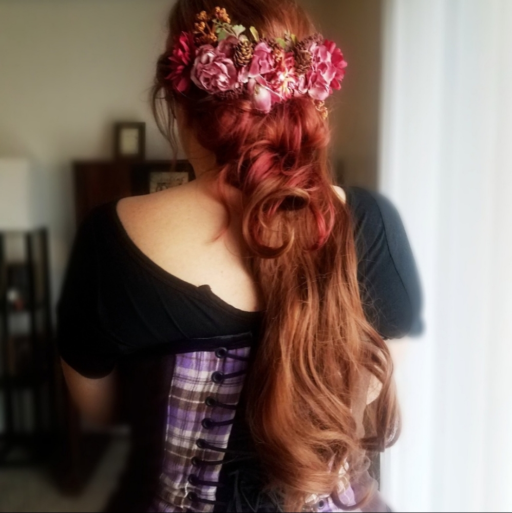 Autumn Pink Flower Crown